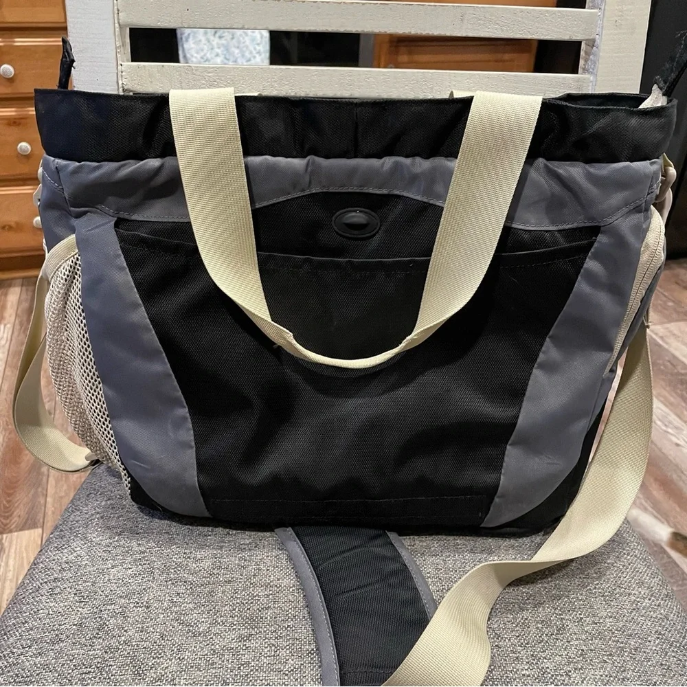 Kelty Kids Diaper Messenger Bag - black, grey and brown